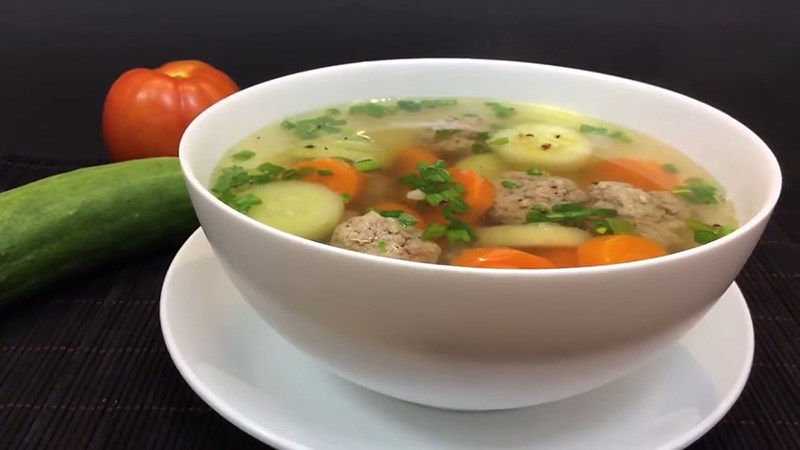 Canh cà rốt thịt viên