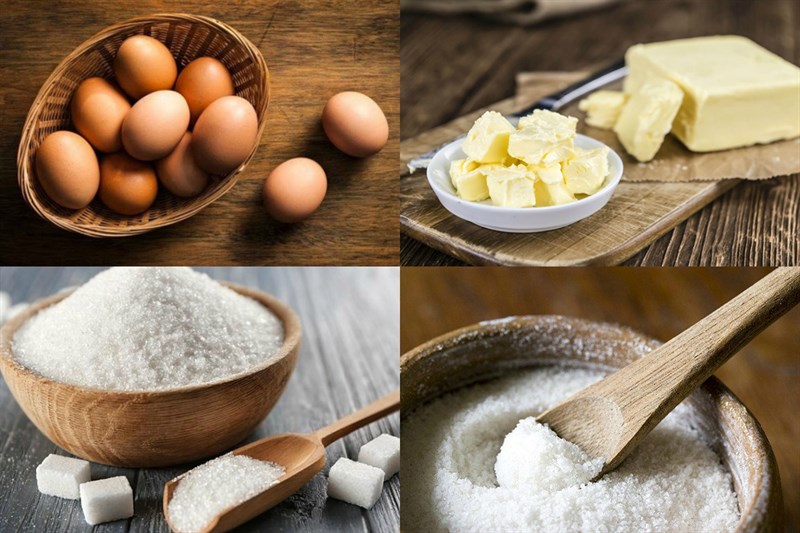 Nguyên liệu món ăn trứng bọt biển omelette