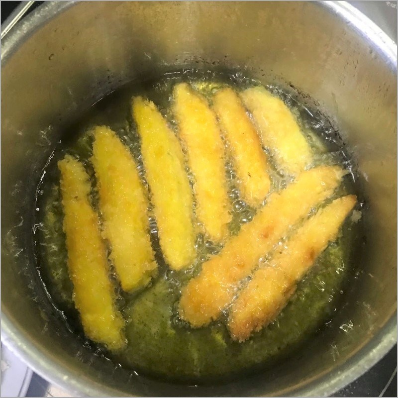Bước 4 Chiên khoai lang Bánh khoai lang chiên xù