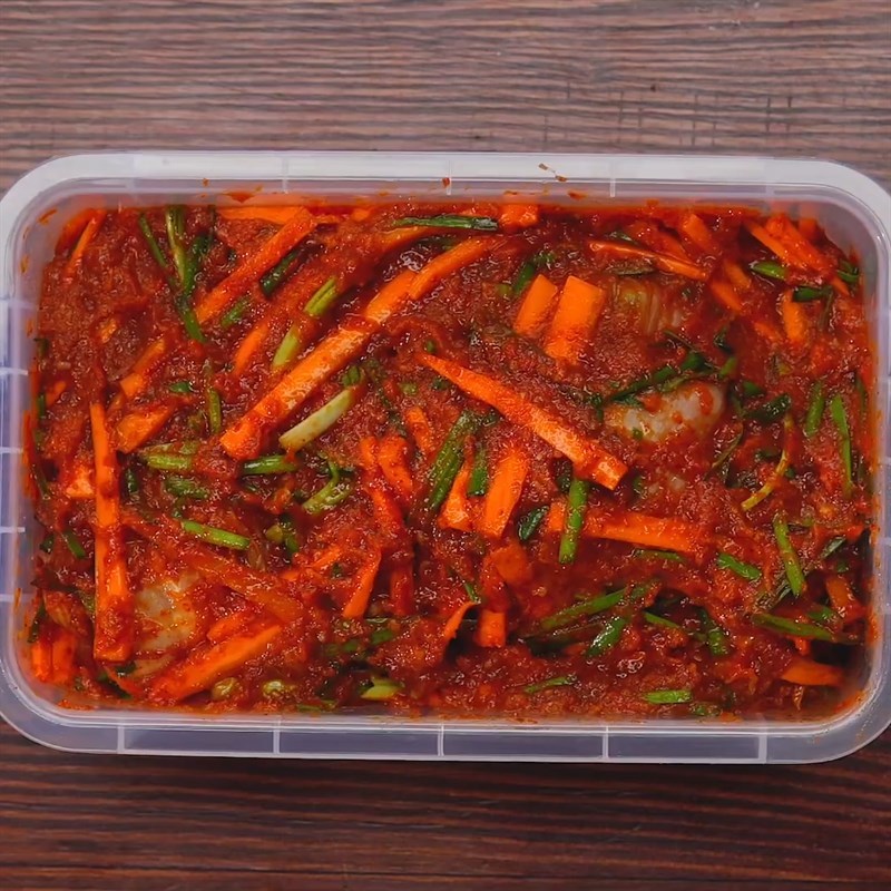 Bước 5 Trộn kim chi Kim chi cải thảo