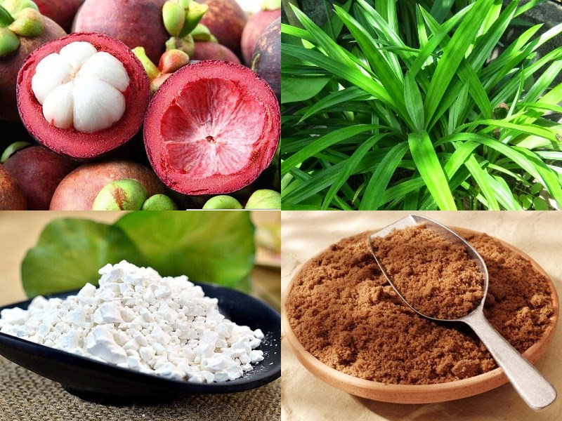 Nguyên liệu món ăn 3 món gỏi gà măng cụt, sinh tố măng cụt, chè măng cụt