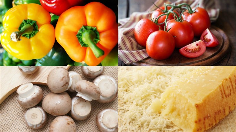 Nguyên liệu món ăn 3 cách làm ớt chuông nướng