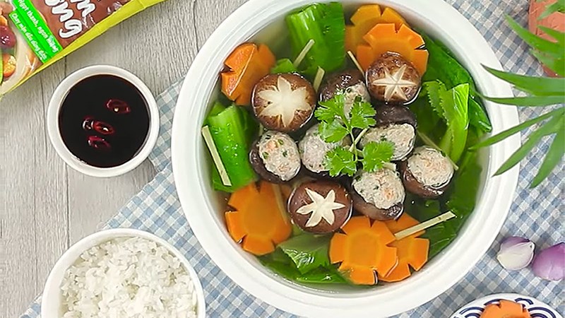 Canh cà rốt nấm hương