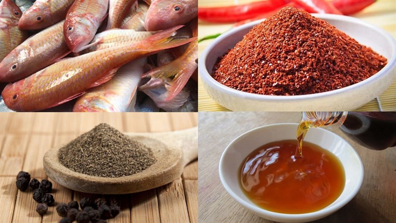 Nguyên liệu món ăn cá phèn kho tiêu