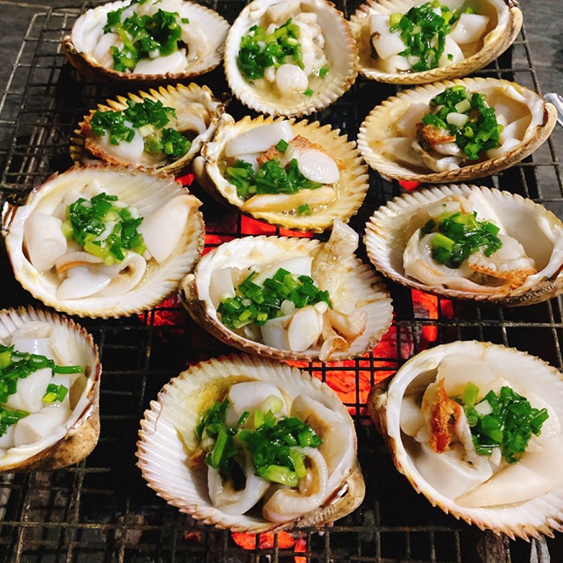 Bước 7 Nướng sò dương với mỡ hành Sò dương nướng mỡ hành