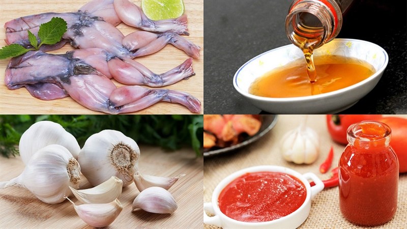 Nguyên liệu món ăn ếch chiên nước mắm