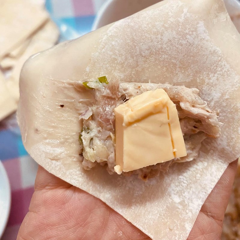 Bước 4 Làm hoành thánh Mì hoành thánh xá xíu