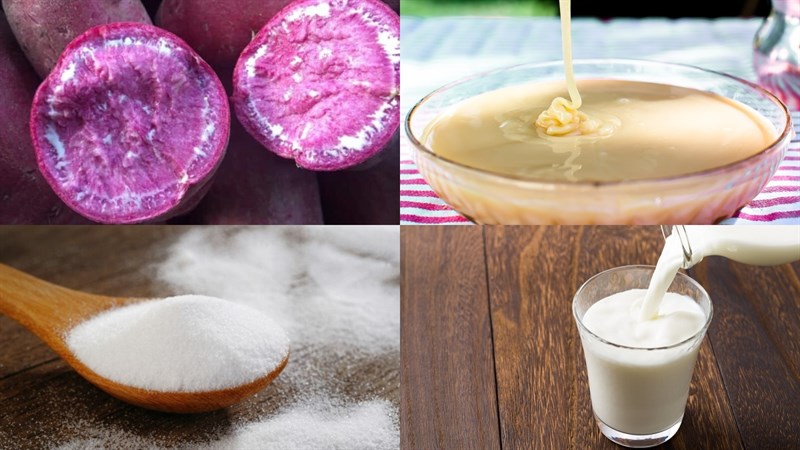 Nguyên liệu món ăn 4 cách làm sữa khoai lang