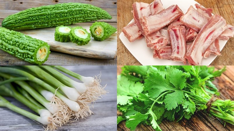 Nguyên liệu món ăn canh khổ qua hầm xương