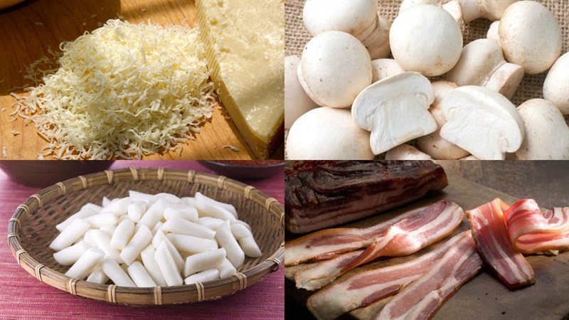 Nguyên liệu món ăn tokbokki không cay