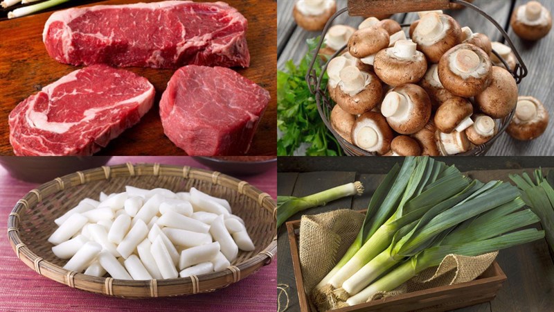 Nguyên liệu món ăn tokbokki không cay