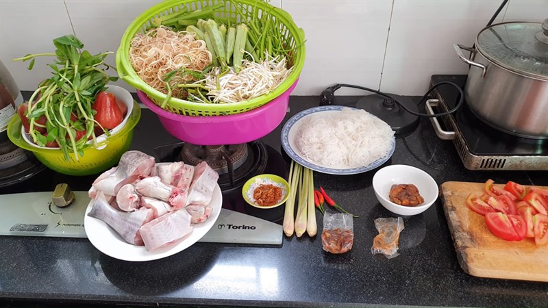 Nguyên liệu món ăn lẩu cá bông lau