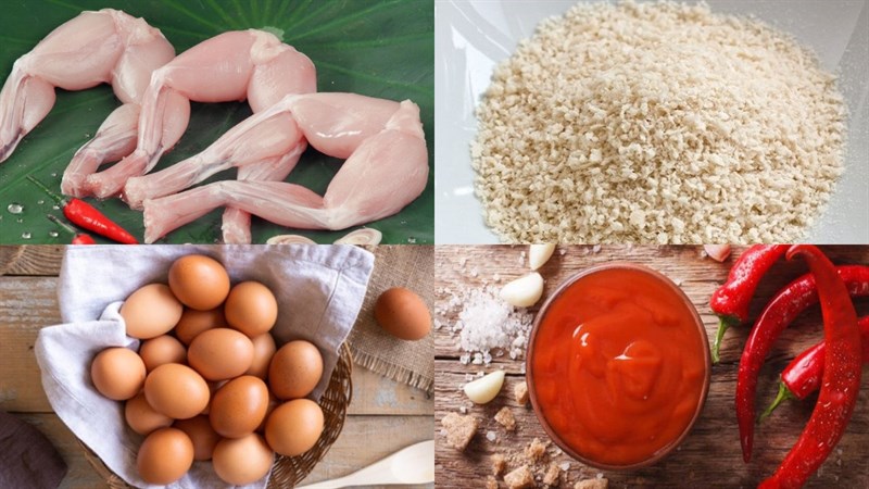 Nguyên liệu món ăn 2 cách làm ếch chiên xù
