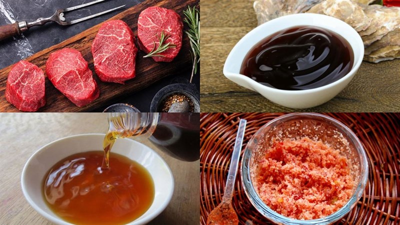 Nguyên liệu món ăn bò nướng muối ớt