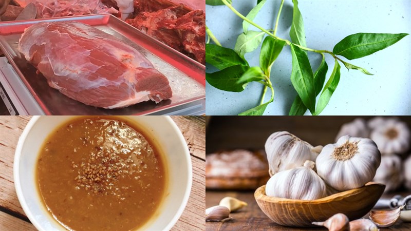 Nguyên liệu món ăn thịt trâu xào rau răm