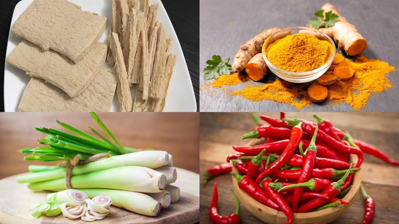 Nguyên liệu món ăn sườn non chay kho tiêu, kho sả ớt