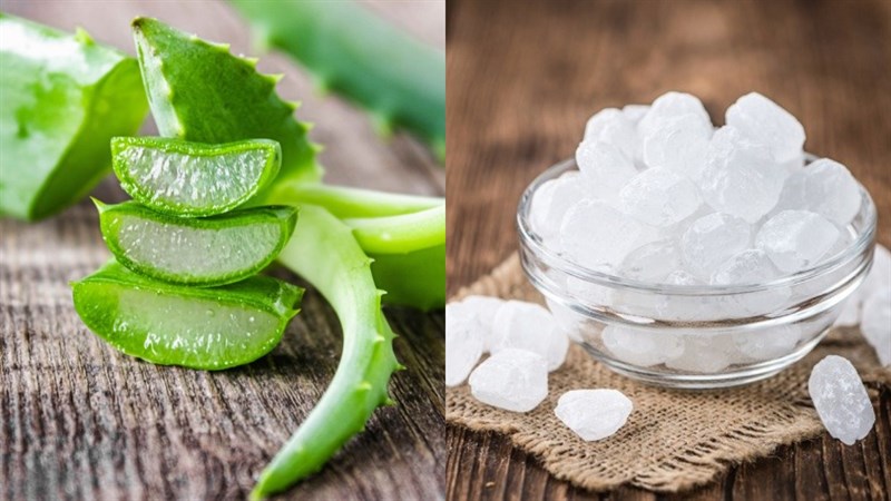 Nguyên liệu món ăn nha đam đường phèn
