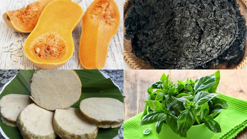 Nguyên liệu món ăn bí đỏ kho chay