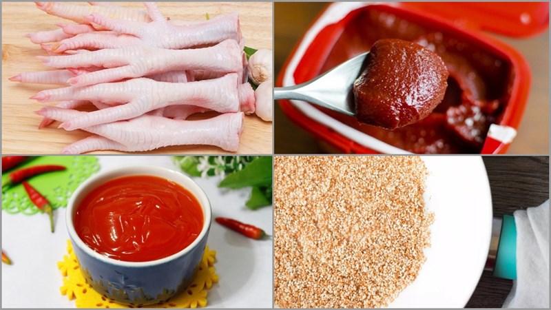 Nguyên liệu món ăn cách làm chân gà rút xương sốt cay