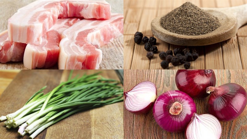Nguyên liệu món ăn tóp mỡ kho quẹt, tóp mỡ kho tiêu