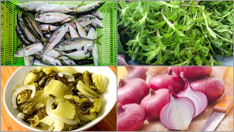 Nguyên liệu món ăn cá bạc má nấu dưa chua