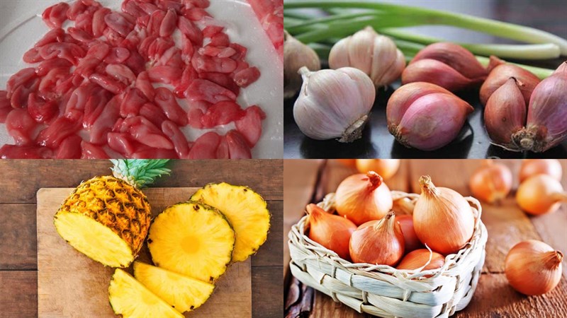 Nguyên liệu món ăn bao tử cá basa xào chua ngọt