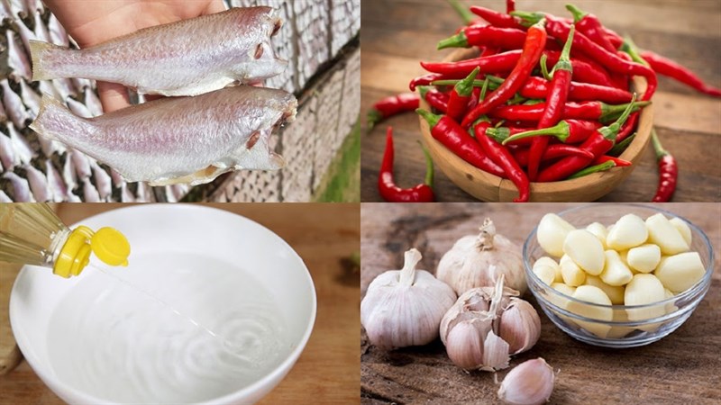 Nguyên liệu món ăn khô cá lù đù chiên giấm đường