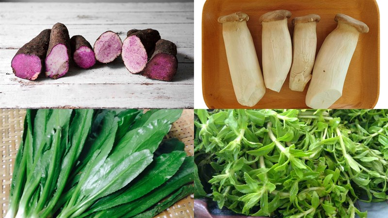 Nguyên liệu món ăn canh khoai mỡ chay