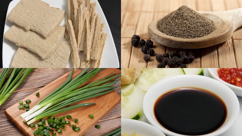 Nguyên liệu món ăn sườn non chay kho tiêu, kho sả ớt