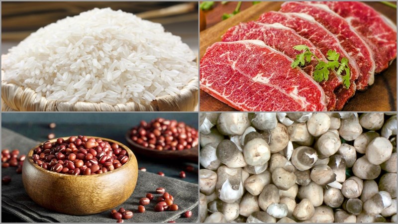 Nguyên liệu món ăn cháo đậu đỏ thịt bò