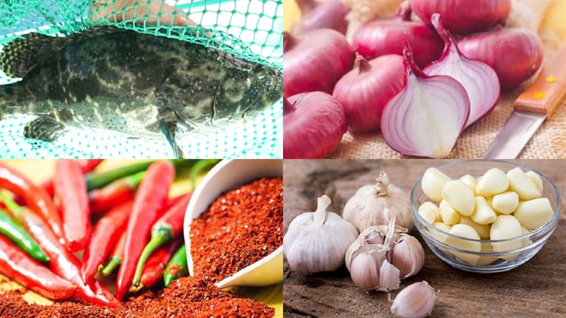 Nguyên liệu món ăn cá mú nướng bơ chanh, cá mú nướng giấy bạc