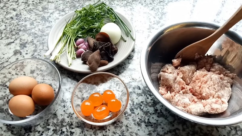 Nguyên liệu món ăn chả trứng muối