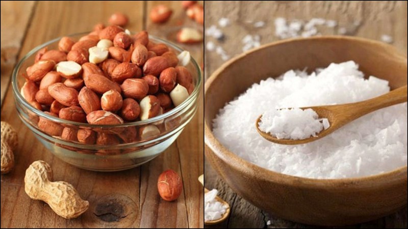 Nguyên liệu món ăn lạc rang bằng nồi chiên không dầu