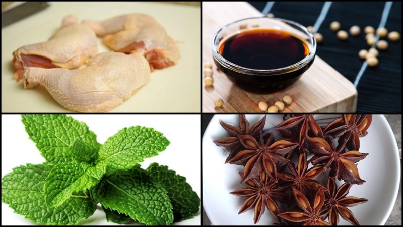 Nguyên liệu món ăn đùi gà chiên nước tương và chiên muối