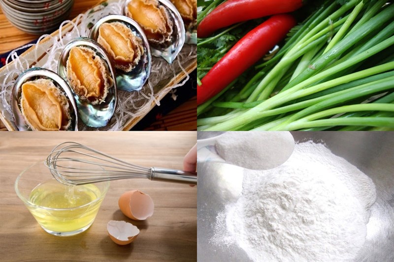 Nguyên liệu món ăn 2 cách làm bào ngư chiên bơ và chiên tỏi ớt