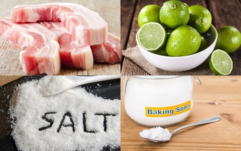 Nguyên liệu món ăn thịt ba rọi chiên muối