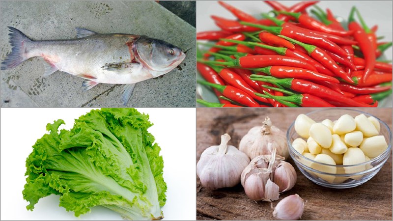 Nguyên liệu món ăn 2 cách làm cá mè chiên giòn và chiên sả ớt