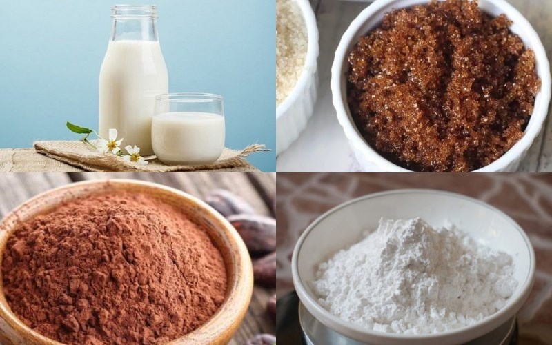 Nguyên liệu món ăn sữa tươi trân châu đường đen