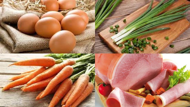 Nguyên liệu món ăn 2 cách làm trứng cuộn hàn quốc
