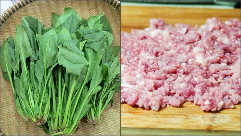Nguyên liệu món ăn 4 cách nấu canh cải bó xôi