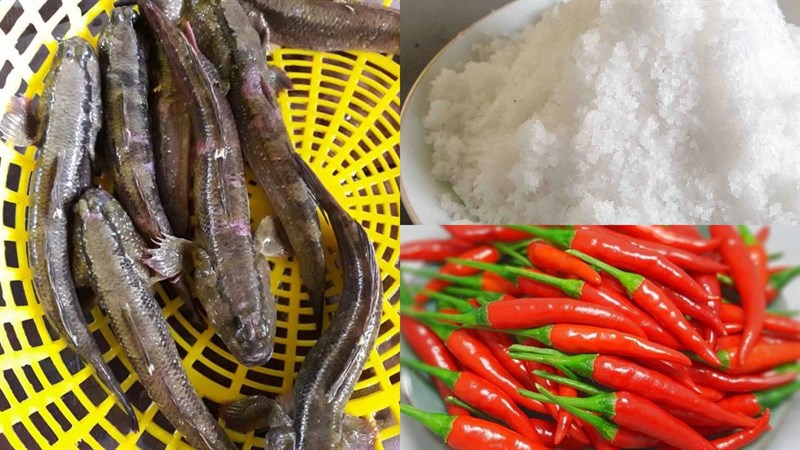 Nguyên liệu món ăn cá thòi lòi nướng muối ớt