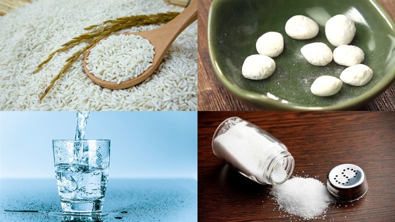 Nguyên liệu món ăn cơm rượu nếp kiểu miền bắc