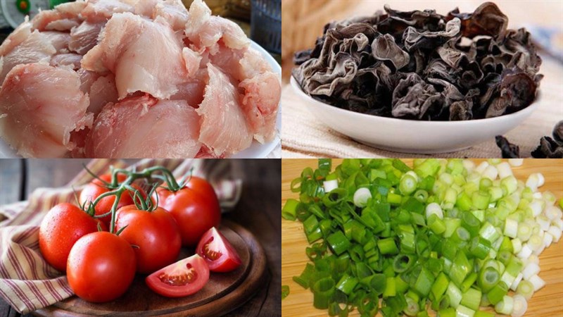 Nguyên liệu món ăn chả cá thác lác sốt cà chua