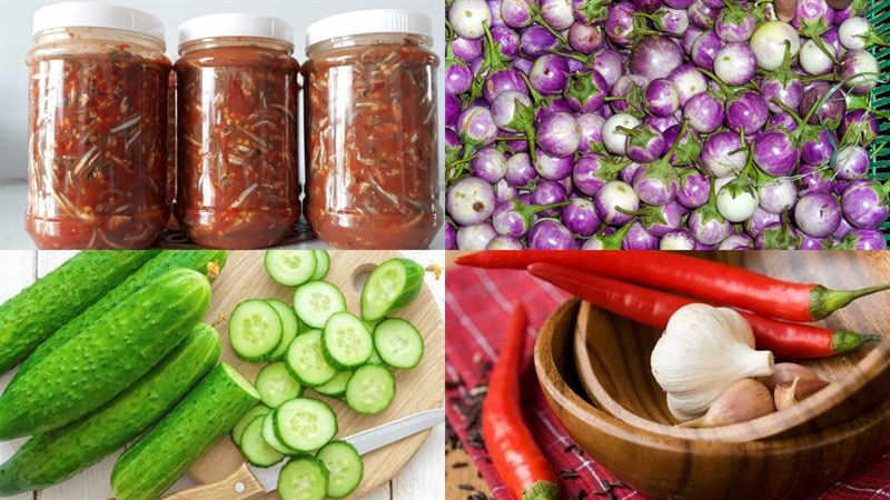 Nguyên liệu món ăn mắm dưa cà pháo