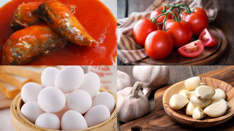 Nguyên liệu món ăn cá mòi sốt cà chua