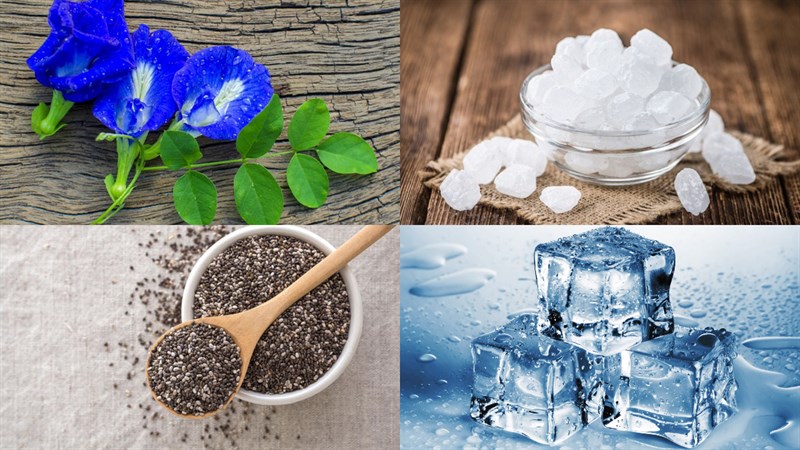 Nguyên liệu món ăn cách pha trà hoa đậu biếc