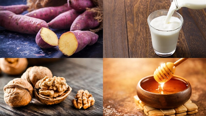 Nguyên liệu món ăn 4 cách làm sữa khoai lang