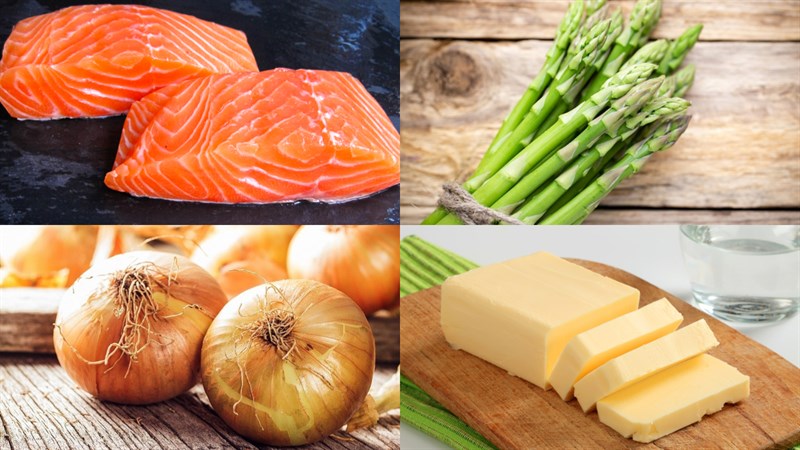 Nguyên liệu món ăn 2 cách làm cá hồi nướng giấy bạc bằng nồi chiên không dầu