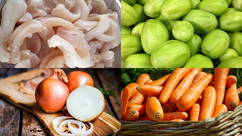 Nguyên liệu món ăn gỏi bò cóc non