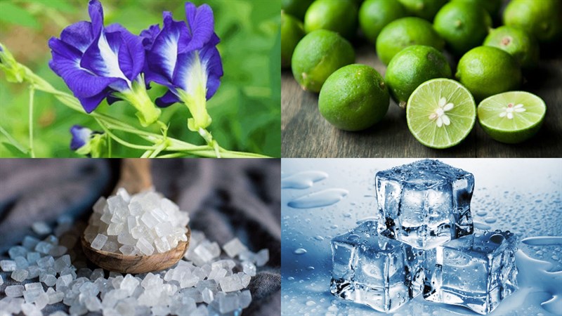 Nguyên liệu món ăn cách pha trà hoa đậu biếc
